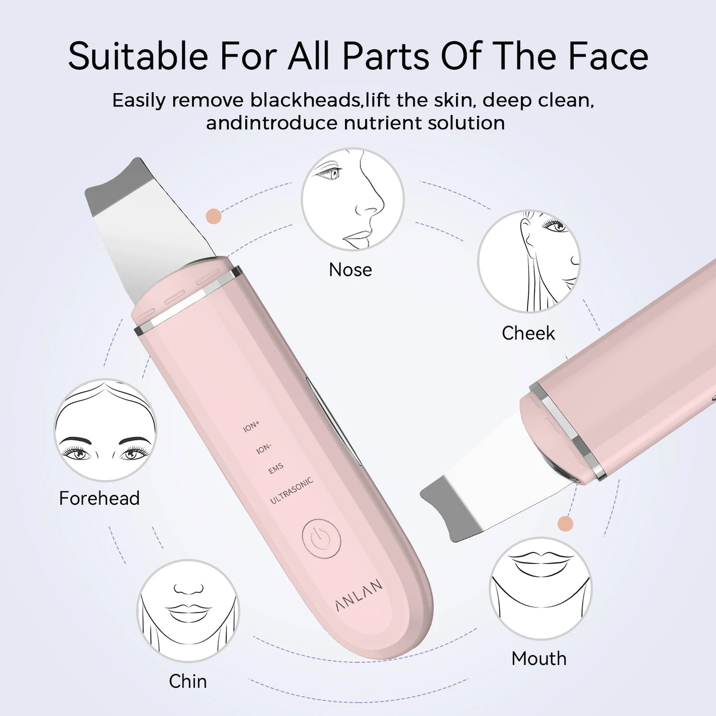 Ultrasonic Skin Scrubber – Deep Clean, Peel & Lift | Facial Care Device