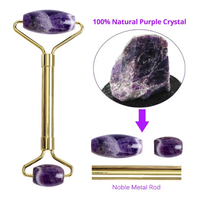 Amethyst Jade Roller & Gua Sha Set – Sculpt, Soothe & Glow