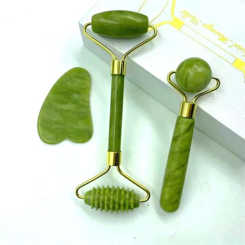 Natural Jade Roller & Gua Sha – Lift, Sculpt & Relax