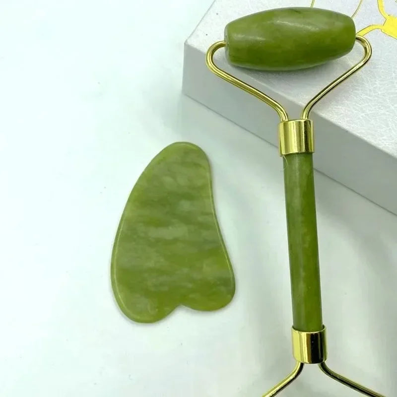 Natural Jade Roller & Gua Sha – Lift, Sculpt & Relax