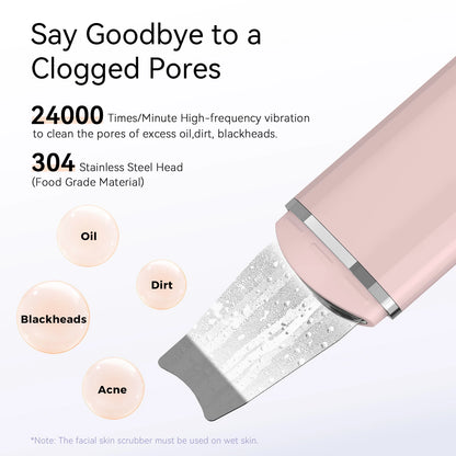 Ultrasonic Skin Scrubber – Deep Clean, Peel & Lift | Facial Care Device