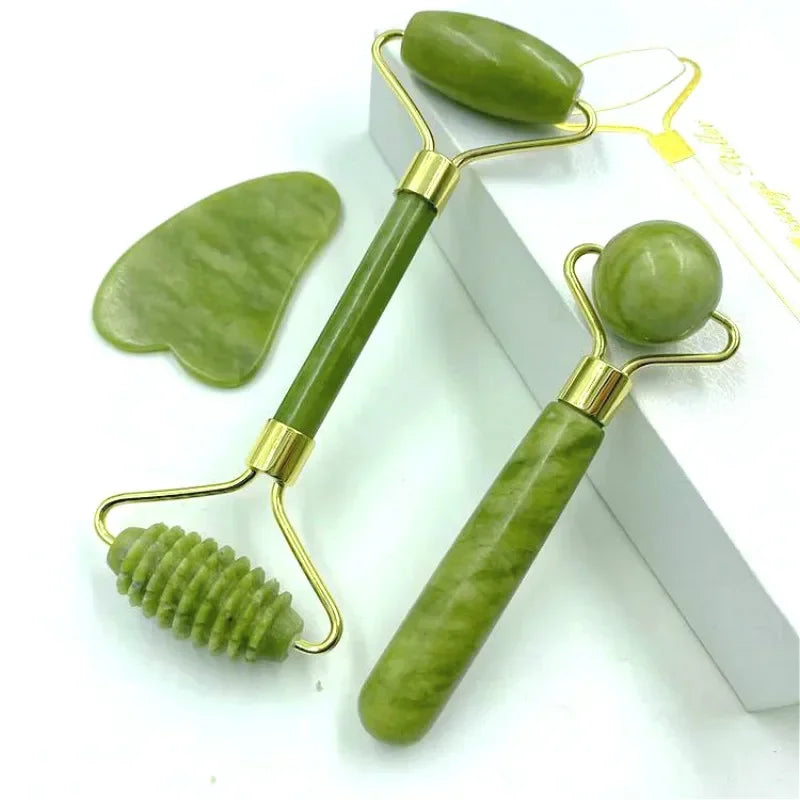Natural Jade Roller & Gua Sha – Lift, Sculpt & Relax