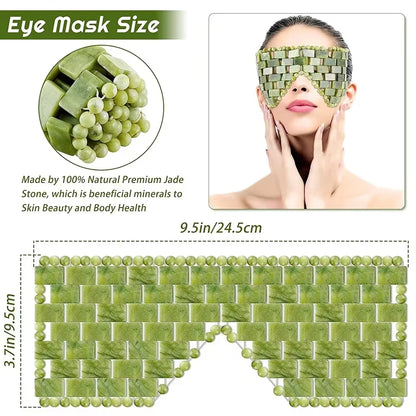 1Pc Cooling Jade Eye Mask Massager Natural Jade Eye Mask for Eye Relax Sleep Massager Mask Stone Spa Face Skin Care Beauty