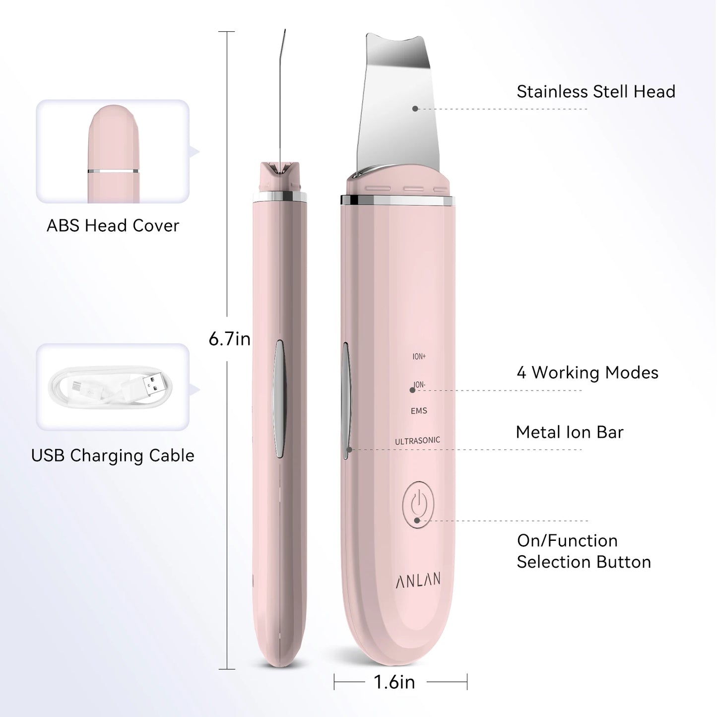 Ultrasonic Skin Scrubber – Deep Clean, Peel & Lift | Facial Care Device
