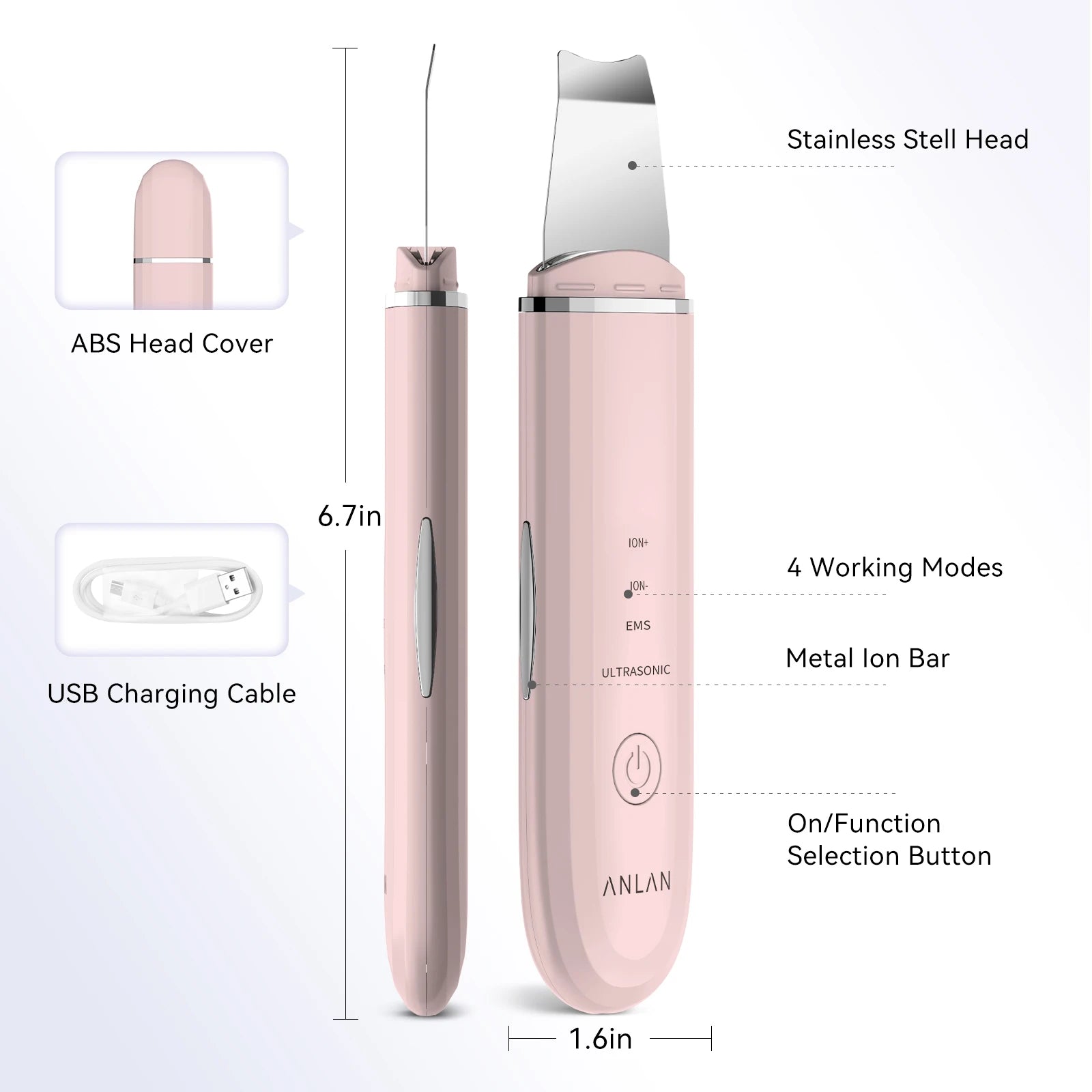 Ultrasonic Skin Scrubber – Deep Clean, Peel & Lift | Facial Care Device